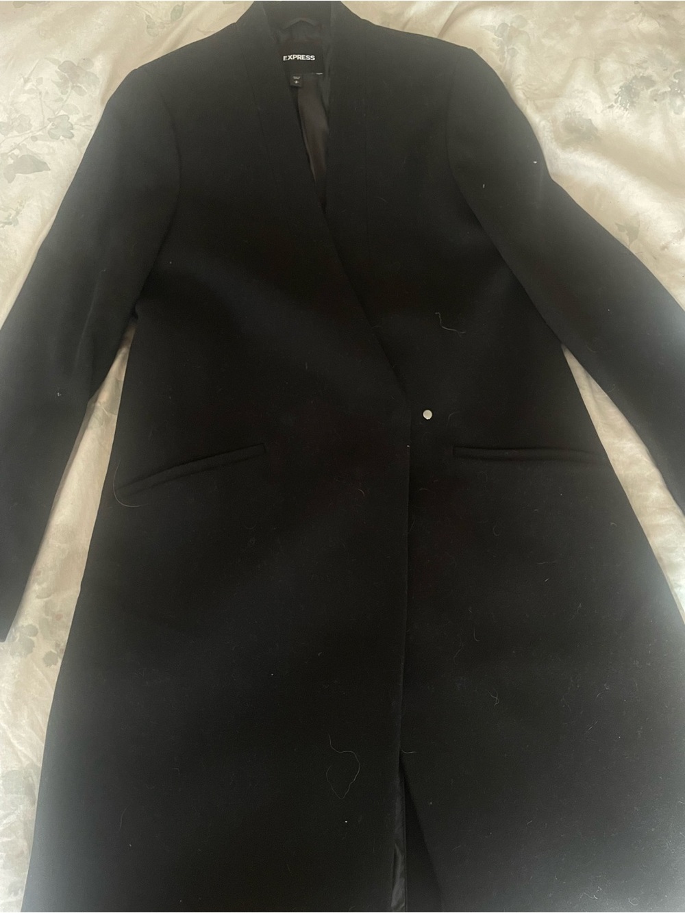 Express Black Long Trench Coat